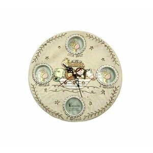 Dicksons children's home decor Noah’s Ark First Year Photo Resin Clock 9"